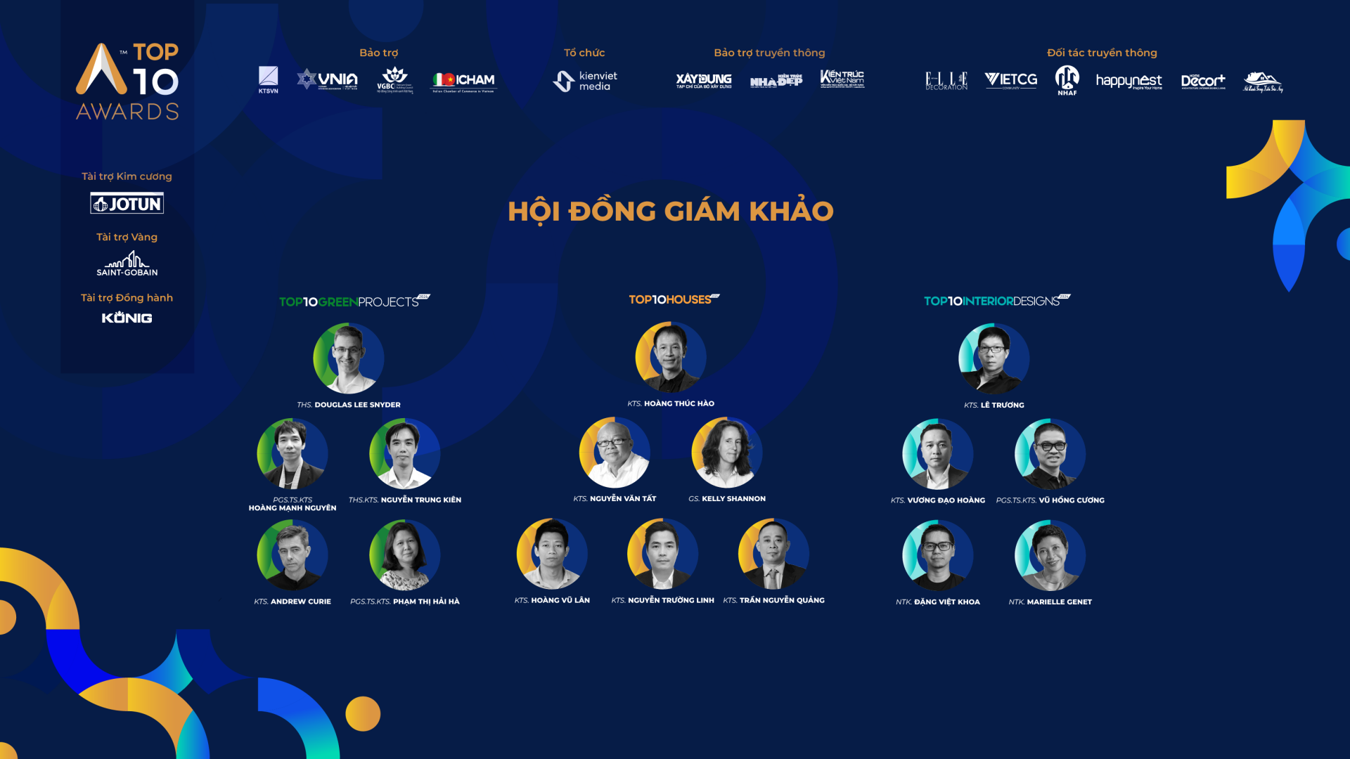 Read more about the article Hội đồng giám khảo giải thưởng Top 10 Awards 2024: Chuyên môn cao và uy tín trong lĩnh vực Kiến trúc, Nội thất, Công trình xanh